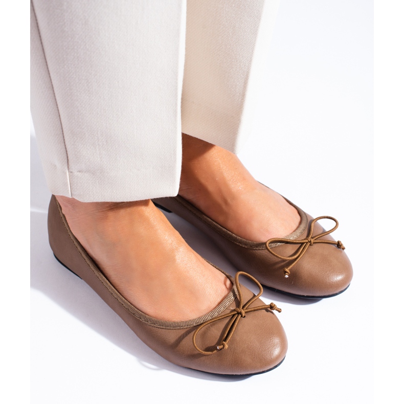 Ballerines femme marron à nœud Shelovet brun 2