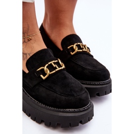 FB2 Mocassins à plateforme en daim pour femmes Noir Larey le noir 6