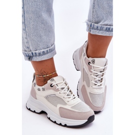 PM1 Chaussures de sport à lacets sur plateforme d'évasion blanche 1 PM1 Chaussures de sport à lacets sur plateforme d'évasion blanche 1