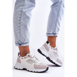 PM1 Chaussures de sport à lacets sur plateforme d'évasion blanche 2 PM1 Chaussures de sport à lacets sur plateforme d'évasion blanche 2