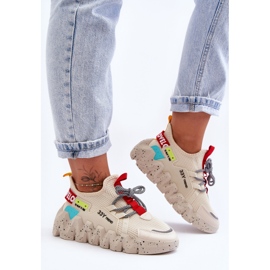 PS1 Baskets à enfiler à la mode Beige Evolution 1
