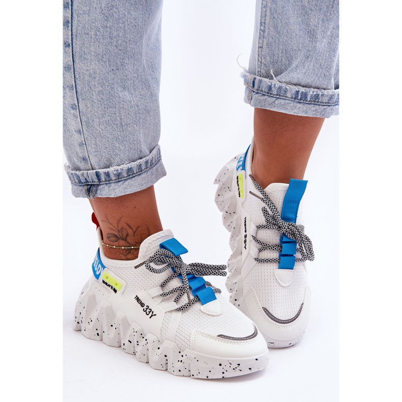 PS1 Baskets à enfiler à la mode White Evolution blanc 1