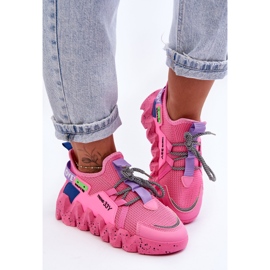 PS1 Baskets à enfiler à la mode Pink Evolution rose 1