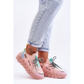 PS1 Baskets à enfiler à la mode évolution rose clair 9