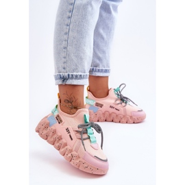 PS1 Baskets à enfiler à la mode évolution rose clair 3