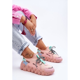 PS1 Baskets à enfiler à la mode évolution rose clair 8