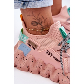 PS1 Baskets à enfiler à la mode évolution rose clair 5
