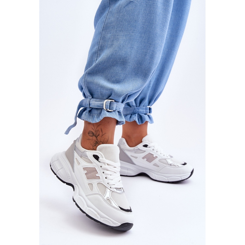 FG2 Chaussures de sport pour femmes à la mode avec filet Venise blanche 1