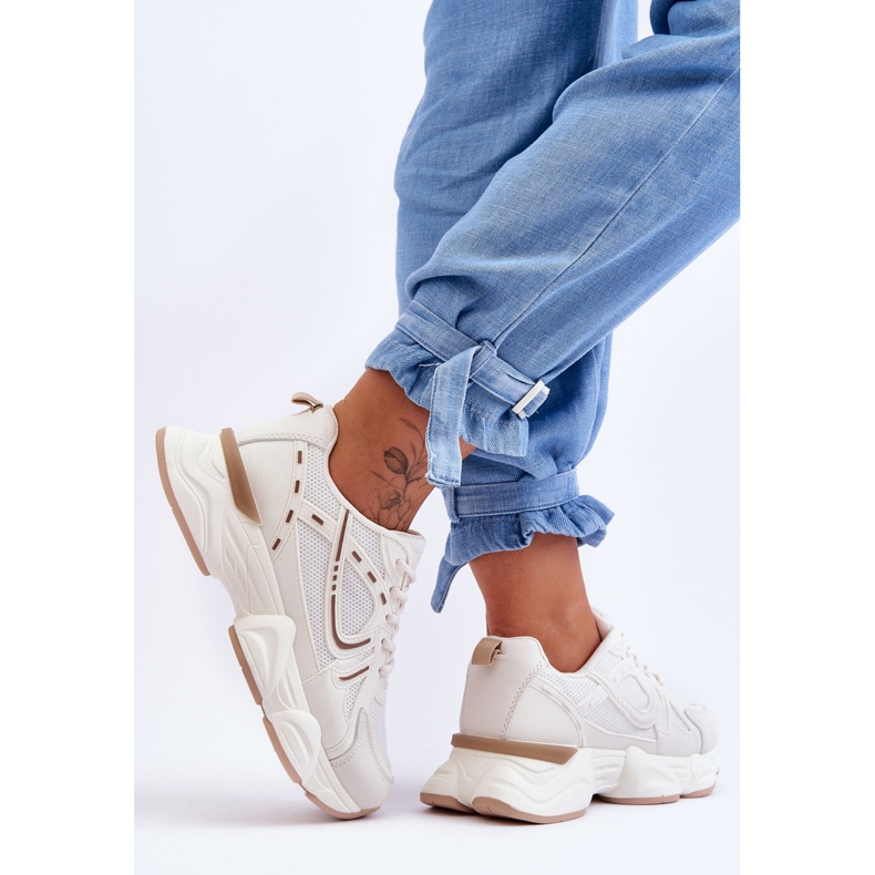 FG2 Chaussures De Sport Pour Femme Baskets Beige Feluci 2