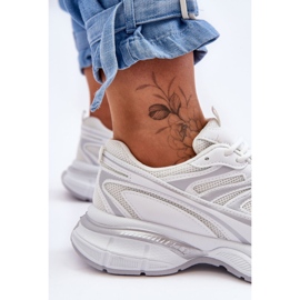 FG2 Chaussures de sport à lacets pour femmes Blanc Emare 2