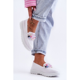 PM1 Baskets à enfiler pour femmes avec ornements Blanc Taylor 2