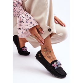 PM1 Mocassins en daim à la mode avec ornements Delima noir le noir 5