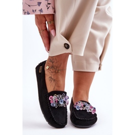 PM1 Mocassins en daim à la mode avec ornements Delima noir le noir 7