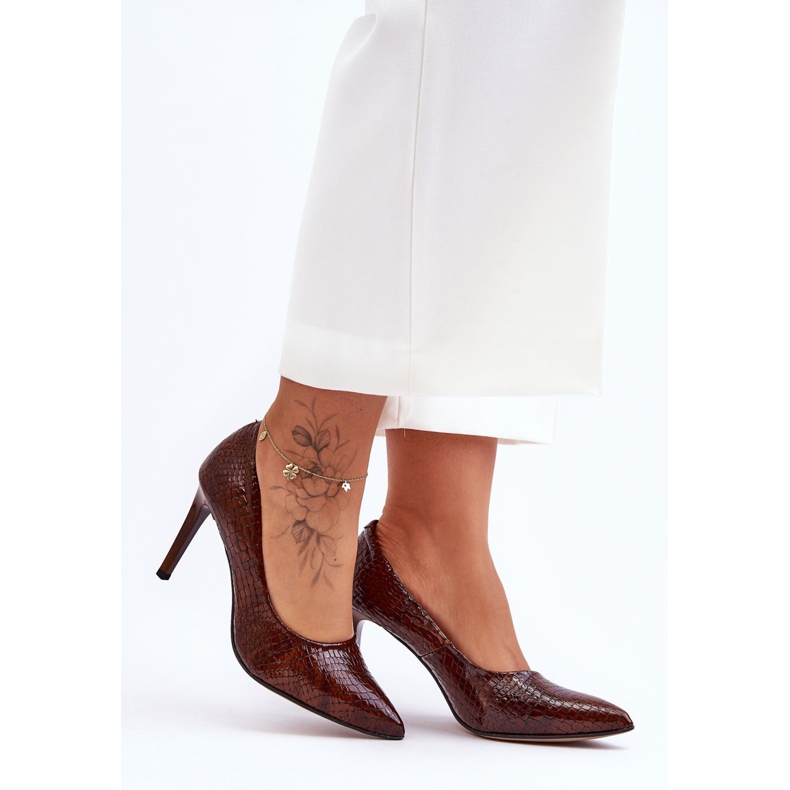 Lewski Shoes Chaussures à talons hauts en cuir à la mode Lewski 2659 Marron brun 1 Lewski Shoes Chaussures à talons hauts en cuir à la mode Lewski 2659 Marron brun 1