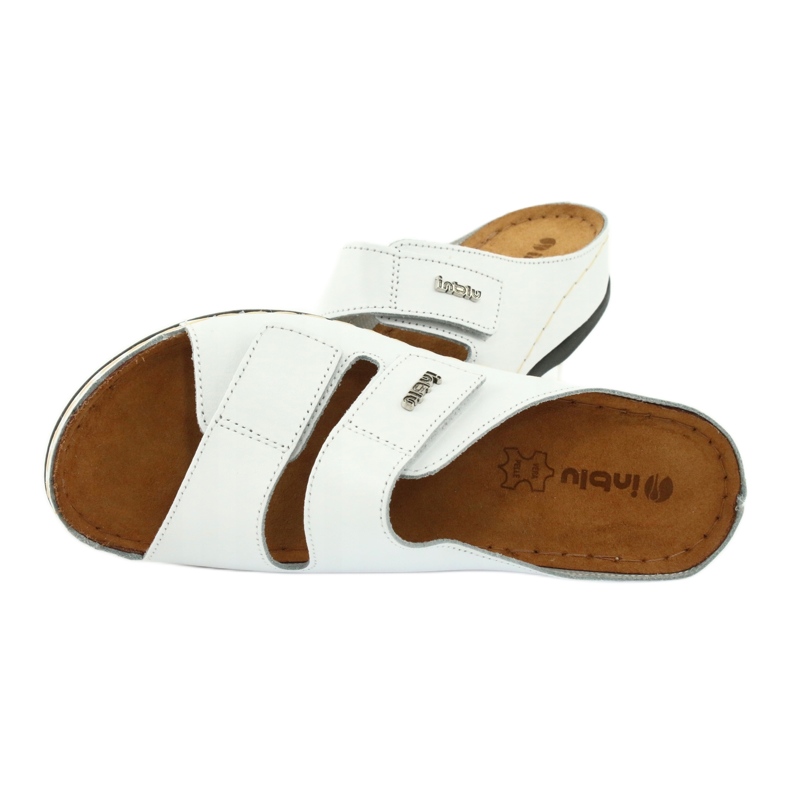 Inblu chaussures pour femmes pantoufles 158D107 blanc 4