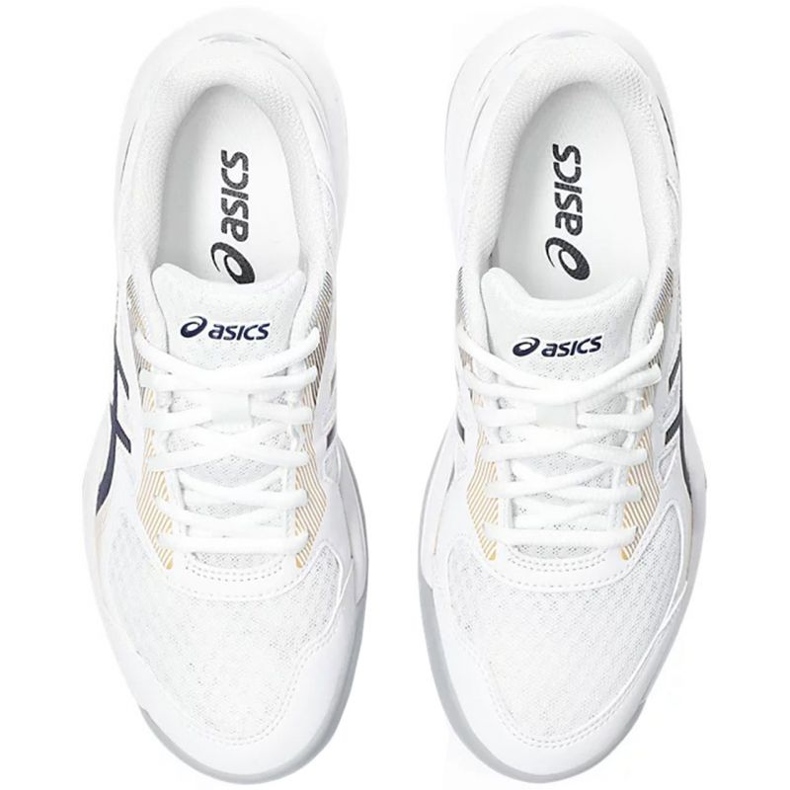 Asics Upcourt 5 W 1072A088 104 chaussures de volley-ball blanche blanche 1