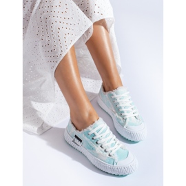 Baskets à plateforme épaisse Shelovet bleu 1