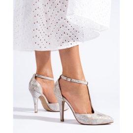 Escarpins à talons hauts argentés Shelovet 1
