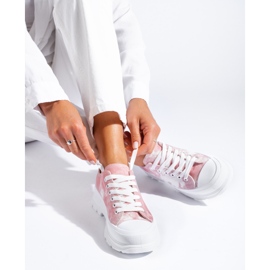Baskets plateformes roses Shelovet 1