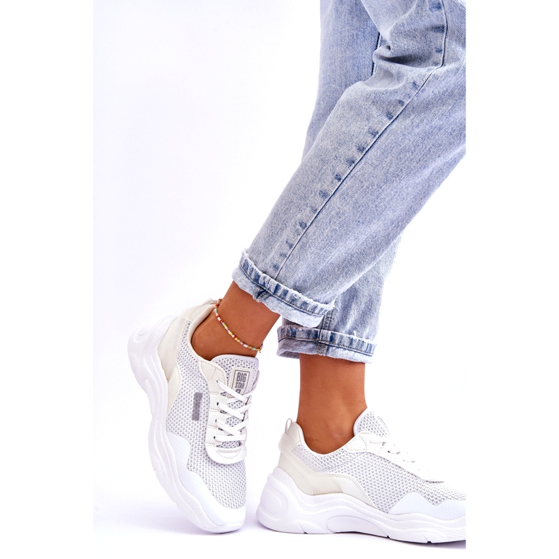 Chaussures de sport en tissu pour femme Système de mousse à mémoire de forme Big Star LL274A064 Blanc 2