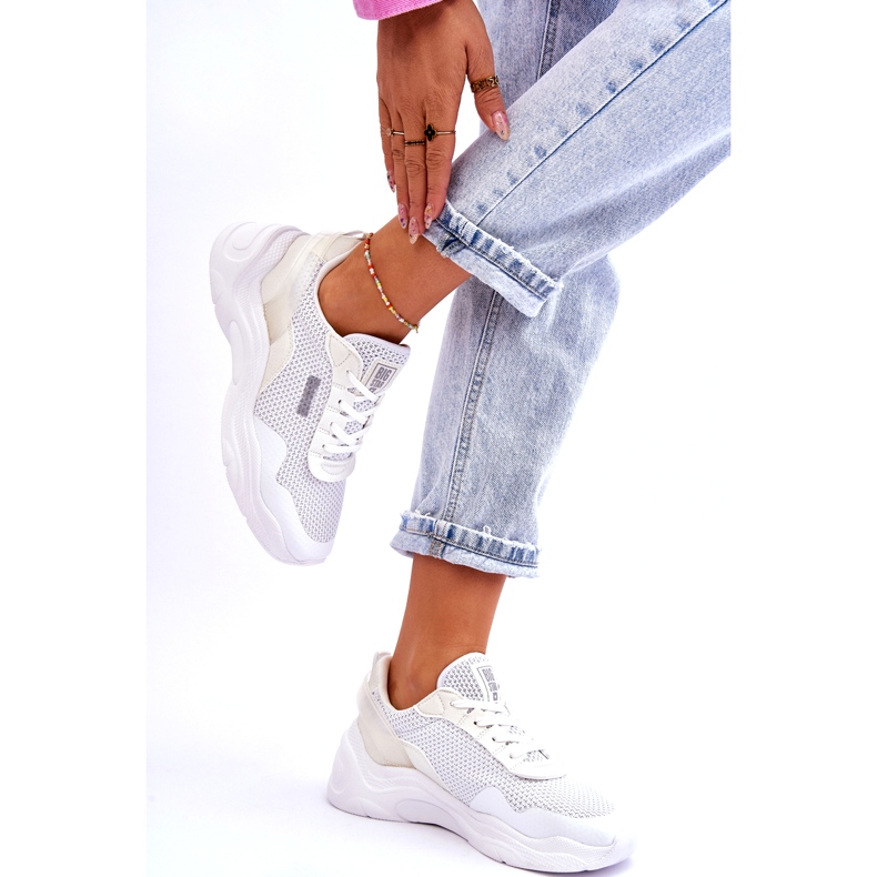 Chaussures de sport en tissu pour femme Système de mousse à mémoire de forme Big Star LL274A064 Blanc 4