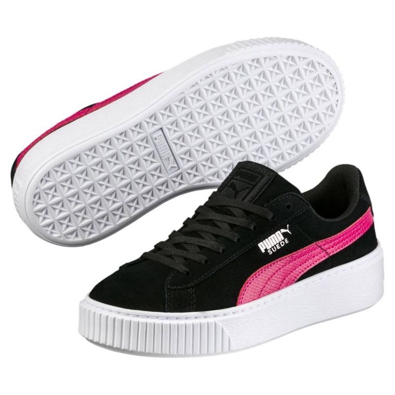 Chaussures Puma Suede Platform Snk Jr 363906 01 le noir 1