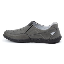 Olivier Mocassins homme en cuir gris pour l'été 602 1