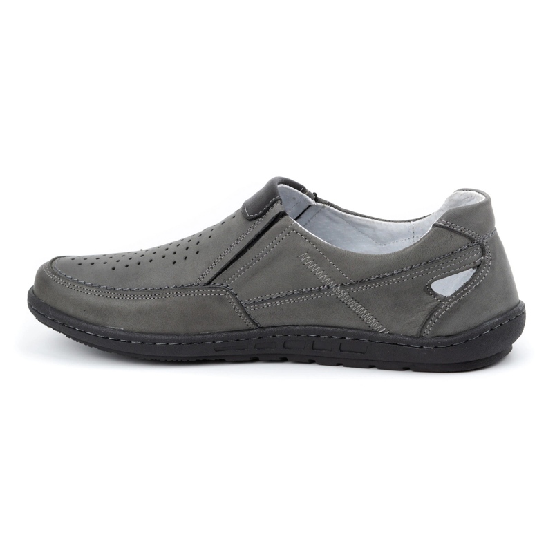 Olivier Mocassins homme en cuir gris pour l'été 602 1