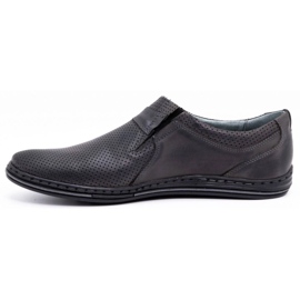 Polbut Chaussures en cuir homme 362 perforation grise 2