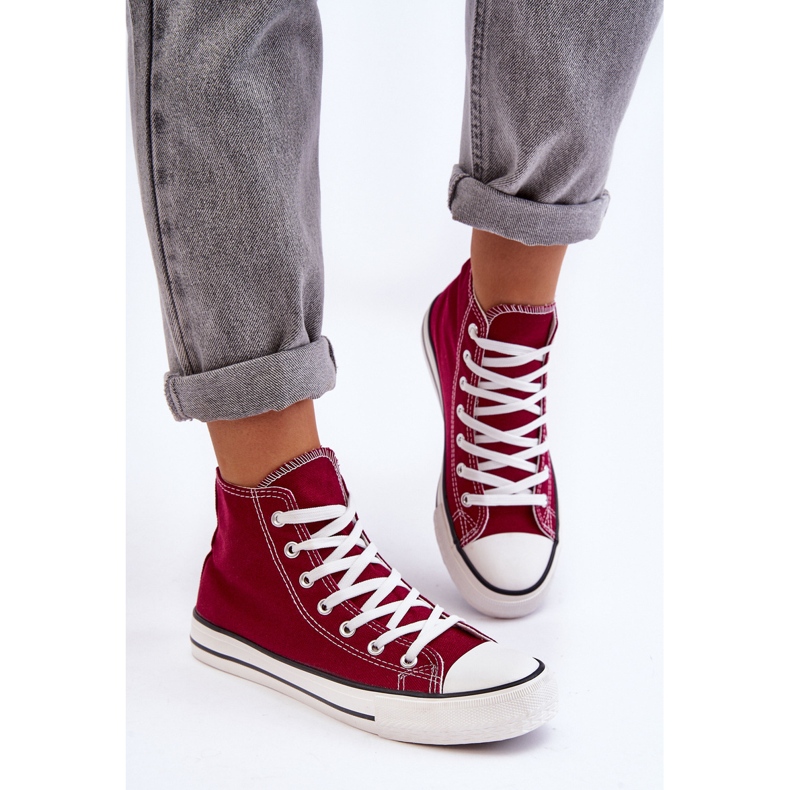 FR1 Baskets Femme Classic High Bordeaux Remos rouge 1 FR1 Baskets Femme Classic High Bordeaux Remos rouge 1