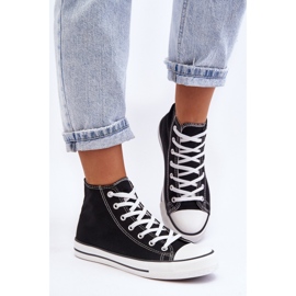 FR1 Baskets montantes classiques pour femmes Remos noires et blanches le noir 1