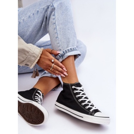 FR1 Baskets montantes classiques pour femmes Remos noires et blanches 2