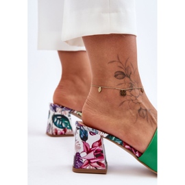 Lewski Shoes Chaussures Leski en cuir à talons hauts pour femmes 3209/K Vert 2