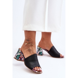 Lewski Shoes Chaussures Leski en cuir à talons hauts pour femmes 3209/K Noir le noir 1