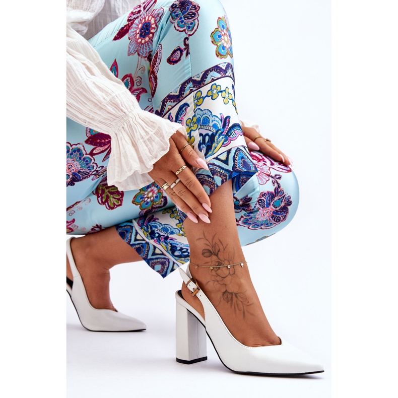 Escarpins Peep Toe Classiques Blanc My Love 1