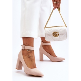 Escarpins Élégants Daim Beige Gloria 1