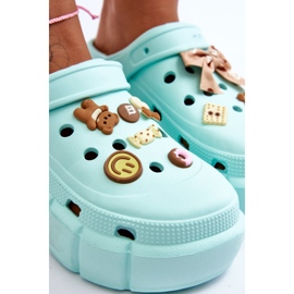 Claquettes En Mousse Pour Femme Crocs Avec Embellissements Vert Marlett 2