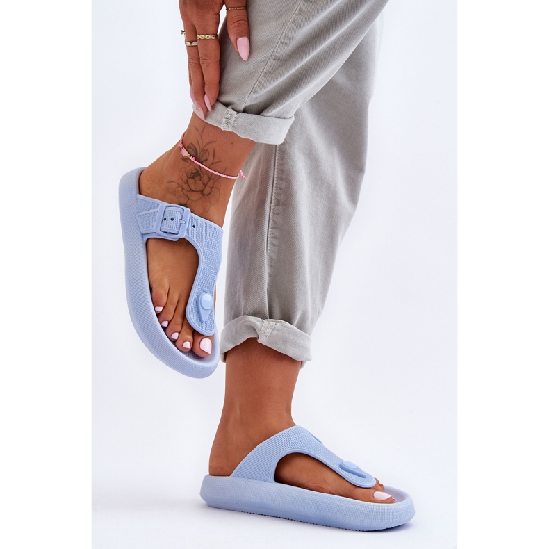 Tongs en mousse bleu Apollo pour femmes 1