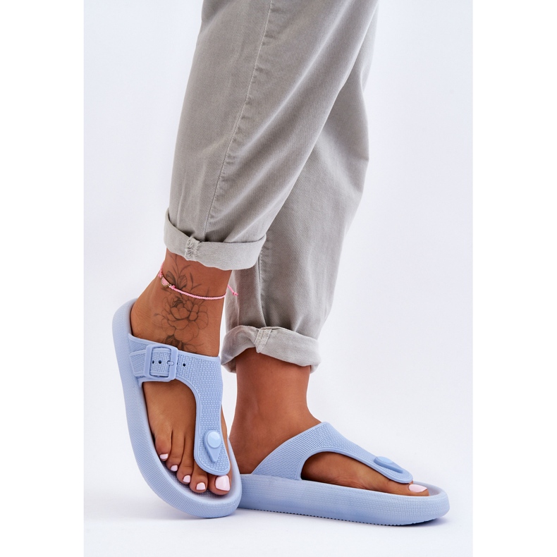 Tongs en mousse bleu Apollo pour femmes 2