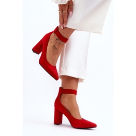 Daim Elégant Escarpins Rouge Gloria 1