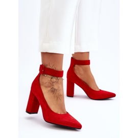 Daim Elégant Escarpins Rouge Gloria 6