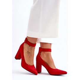 Daim Elégant Escarpins Rouge Gloria 4