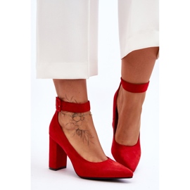 Daim Elégant Escarpins Rouge Gloria 5
