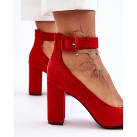 Daim Elégant Escarpins Rouge Gloria 2
