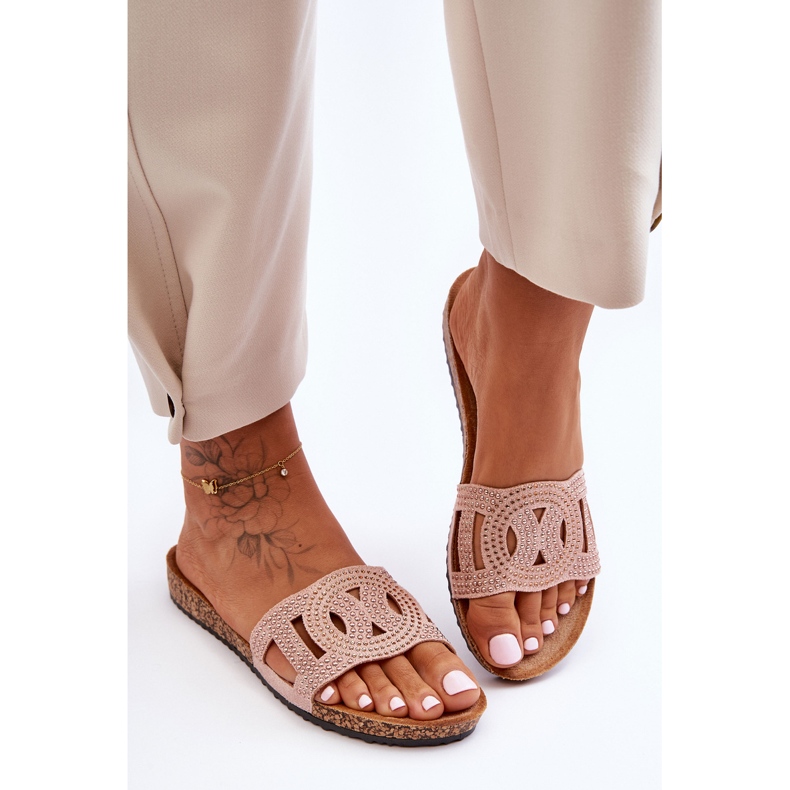 Chaussons Cloutés Femme Rose Evelins 1 Chaussons Cloutés Femme Rose Evelins 1