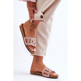 Chaussons Cloutés Femme Rose Evelins 2 Chaussons Cloutés Femme Rose Evelins 2