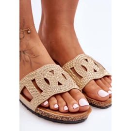 Chaussons Cloutés Femme Beige Evelins 2