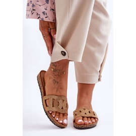 Chaussons Clous Femme Marron Evelins brun 1