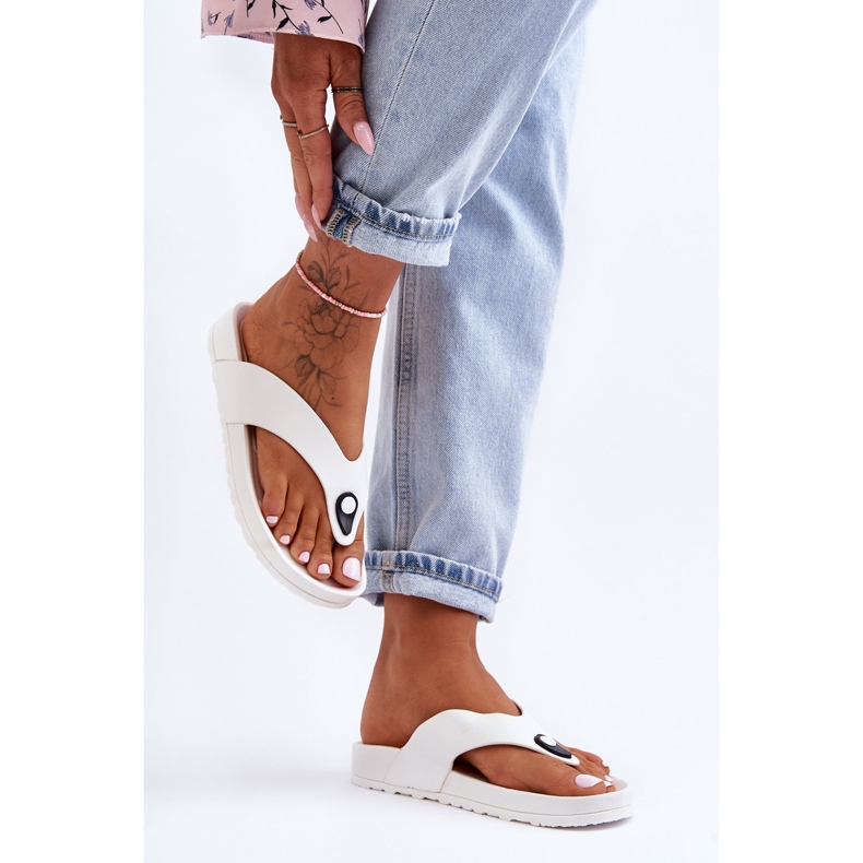 Tongs Plateforme Femme Blanc Bellitta 1