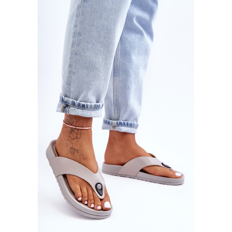 Tongs Plateforme Femme Gris Bellitta 1